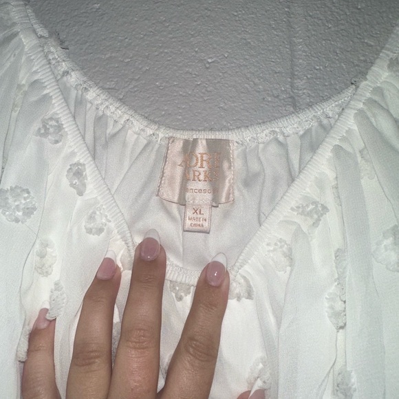 Sheer Flowy White Top- Perfect for Bridal Era XL - Picture 3 of 3